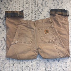 Vintage 32x36 Carhartt Fleece Lined Cargo Pants